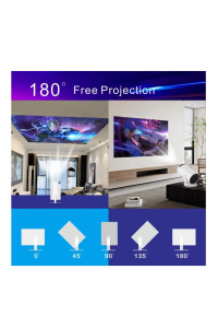 130 inç Ultra Pro HD 4K Destekli Projeksiyon Spotlight 720p Projeksiyon Cihazı 160 Ansi Lümen