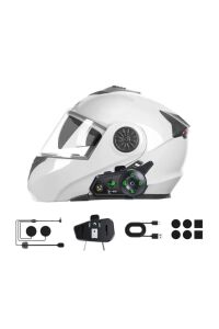 D2 6X 500 Mt Intercom 6 Eşleşmeli Müzik Paylaşımlı Kask Kulaklık Su Geçirmez Motosiklet Intercom