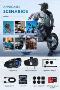 Q28 2X 500 Mt Intercom 1080P Kamera Kayıt Özellikli 2 Eşleşmeli 32Gb Hafıza Kartı Hediyeli Wireless
