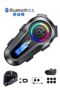 Q08 Radyo Özellikli Kask Kulaklık Su Geçirmez Bluetooth Motosiklet Radyolu Bluetooth Kulaklık