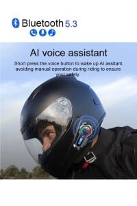 Radyo Özellikli Kask Kulaklık Q-08P Su Geçirmez Bluetooth Motosiklet Radyolu Bluetooth Kulaklık