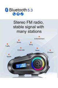 Q08 Radyo Özellikli Kask Kulaklık Su Geçirmez Bluetooth Motosiklet Radyolu Bluetooth Kulaklık