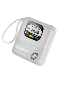 Powerbank 10.000 Mah 100 W Akıllı saat Özelliklerine Sahip Ekranlı ve Speaker Müzik Çalma Özelliği
