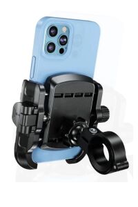 Motosiklet Telefon Tutucu Ayna ve Gidon Uyumlu Sıkmalı 360 Derece Alüminyum Alaşım Alyan Hediyeli