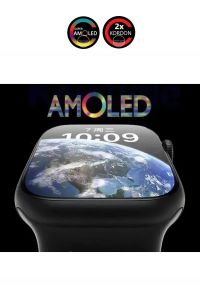Watch 8 Pro Amoled 45mm 1,9 inç Ekran PR-9HK Pusulalı Vidalı Kilitli 2 Kordonlu Akıllı Saat