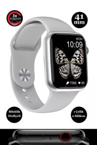 Mini Watch 9 Amoled Ekran 41mm Akıllı Saat +2 Kordon ve Bileklik + Kılıf Hediyeli