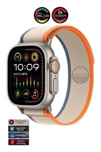 Ultra 2 Multi 9 Pro Smart Watch 9 Titanyum Vidalı Gri Kasa Pusulalı 49mm Kilitli Akıllı Saat Gri
