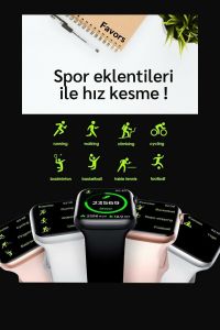 Watch 7 Serisi Bluetooth Sesli Arama Bildirim Özellikli Akıllı Saat Android & Iphone Uyumlu