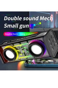Ses Bombası 10Watt Yüksek Ses RGB Işık Show Bluetooth Aux Usb Takılabilir Hoparlör Mini Müzik Çalar