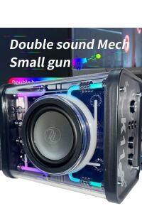 Ses Bombası 8 Watt Yüksek Ses RGB Işık Show Bluetooth Aux Usb Takılabilir Hoparlör Orta Müzik Çalar