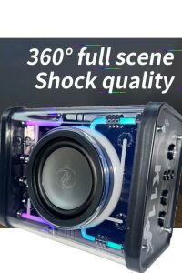 Ses Bombası 8 Watt Yüksek Ses RGB Işık Show Bluetooth Aux Usb Takılabilir Hoparlör Orta Müzik Çalar