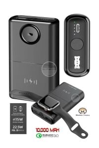 Wireless Powerbank 10.000 mAh PD Qualcoom Fast Kablosuz Telefon ve Akıllı Saat Hızlı Şarj Powerbank