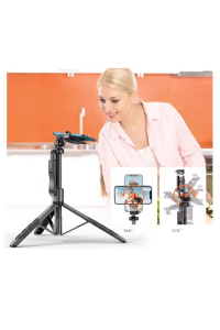 Selfie Stick 360 Derece Bluetooth Kumandalı Selfie Çubuğu Tripod Monopod Max 1530 mm Min 336 mm