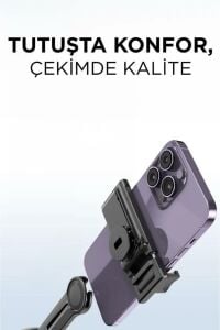 Profesyonel Gimbal 360° Yüz Takip Telefon Sabitleyici Tutucu Video Canlı Yayın Akıllı Tripod P03