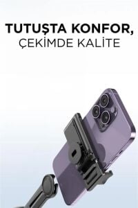 Profesyonel Gimbal 360° Yüz Takip Telefon Sabitleyici Tutucu Video Canlı Yayın Akıllı Tripod P03