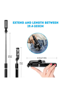 Selfie Stick 360 Derece Bluetooth Kumandalı Selfie Çubuğu Tripod Q02
