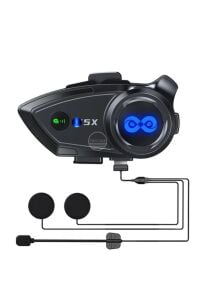 Y5X 1000 Mt Intrcom Kask Kulaklık Su Geçirmez 4 Eşleşmeli 1000 Mt Grup Sohbet 500 mt 2 Kişi Müzik Paylaşım