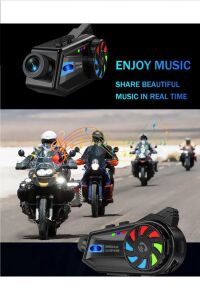 BT68 1080P Kameralı Wifi Kask Kulaklık 3000 mAh Su Geçirmez Bluetooth 5.4