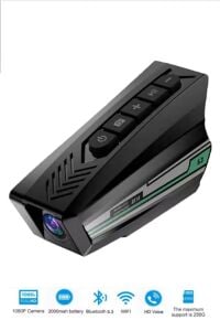 BT16 1080P Kameralı Wifi Kask Kulaklık 2000 mAh Su Geçirmez Bluetooth 5.3 Arka Uyarı Işıklı