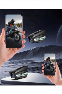 BT16 1080P Kameralı Wifi Kask Kulaklık 2000 mAh Su Geçirmez Bluetooth 5.3 Arka Uyarı Işıklı