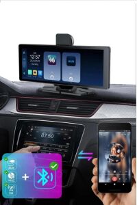9,05 Inç 2.5K Quad HD Wifi Carplay Ön Arka Araç Kamerası İkisi Bir Arada Set Ios Android Navigasyon