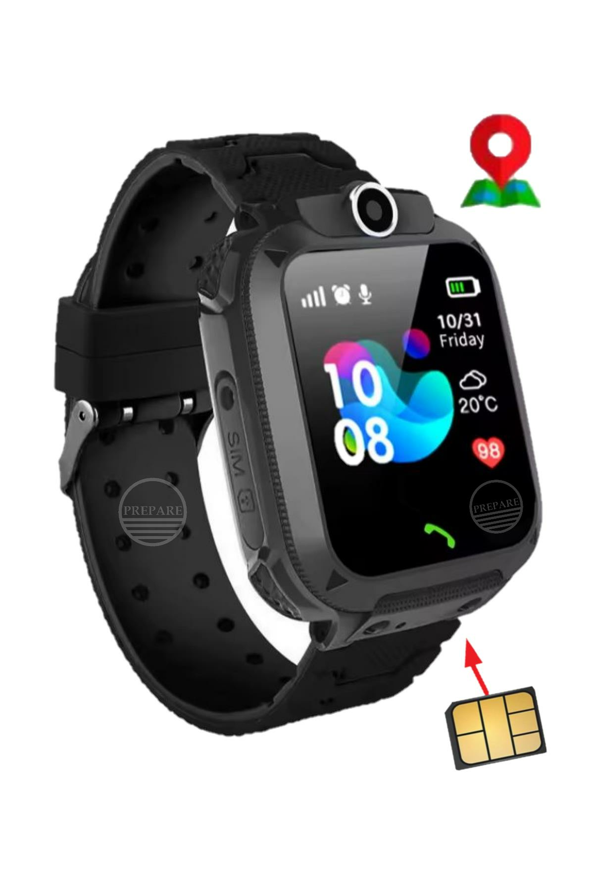 Sim Kartlı Akıllı Çocuk Saati Konum Takipli Acil Arama Görüntülü Görüşme 1.44 Inç Olivf