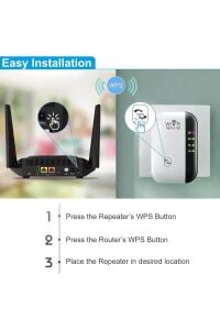 Menzil Genişletici 300 Mbps Wireless-N WiFi Repeater Sinyal Güçlendirici Ev Ofis İş Yeri İçin