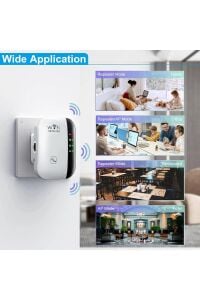 Menzil Genişletici 300 Mbps Wireless-N WiFi Repeater Sinyal Güçlendirici Ev Ofis İş Yeri İçin