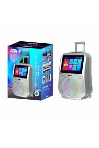 Android Dokunmatik Ekranlı Çift Mikrofon Karaoke Bluetooth Hoparlör Speaker Kumandalı RGB Işık GEDIG