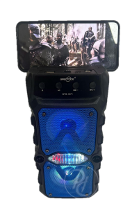 Karaoke Bluetooth Hoparlör Taşınabilir Kablosuz Usb SubWoofer RGB Işık Fm Sd Mikrofonlu Ses Bombası Mavi