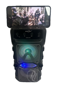 Karaoke Bluetooth Hoparlör Taşınabilir Kablosuz Usb SubWoofer RGB Işık Fm Sd Mikrofonlu Ses Bombası Gri
