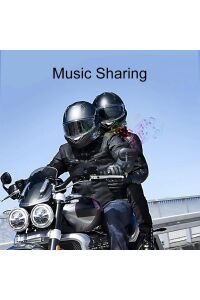 500 Mt Intercom 2 Eşleşmeli Kask Kulaklık Su Geçirmez Bluetooth Motosiklet Stereo Mp3 FM Radyo