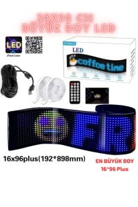 90 Cm İşyeri Tır Kamyon Otobüs Uyumlu Rgb Led Panel 19,2x89,8cm Ölçü 16x96 Led Sayısı Kumanda +Kablo