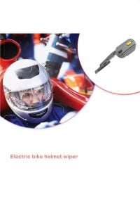 Motosiklet Kask Vizör Silici Üniversal Su Geçirmez Kask Ön Cam Silecek Şarj Edilebilr 800 Mah