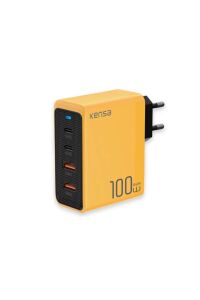 100w GaN3 Pro Masaüstü Süper Hızlı Şarj PD Qualcomm3 Adaptör 2x Type-C 2x UsbA Toplam 4 Port Kensa