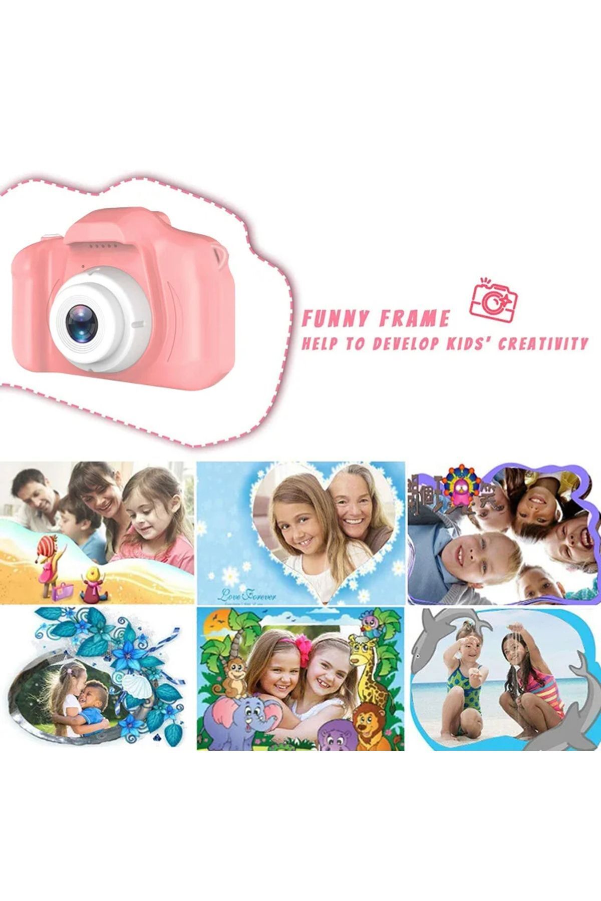 Mini 1080p Hd Çocuk Kamera Dijital Fotoğraf Makinesi 2.0 Inç Ekran