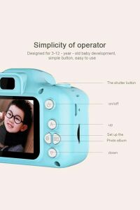 Mini 1080p Hd Çocuk Kamera Dijital Fotoğraf Makinesi 2.0 Inç Ekran Mavi