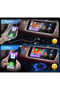 Carplay Usb ve Type-c 2in1 Araç Multimedya Adaptörü Yeni Tasarım Mini Kablosuz İOS ANDROİD Uyumlu