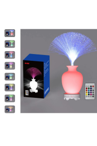 Bluetooth Hoparlör Vazo Tasarımlı Püsgüllü Kumandalı 17 Çeşit Rengarenk RGB Ledli