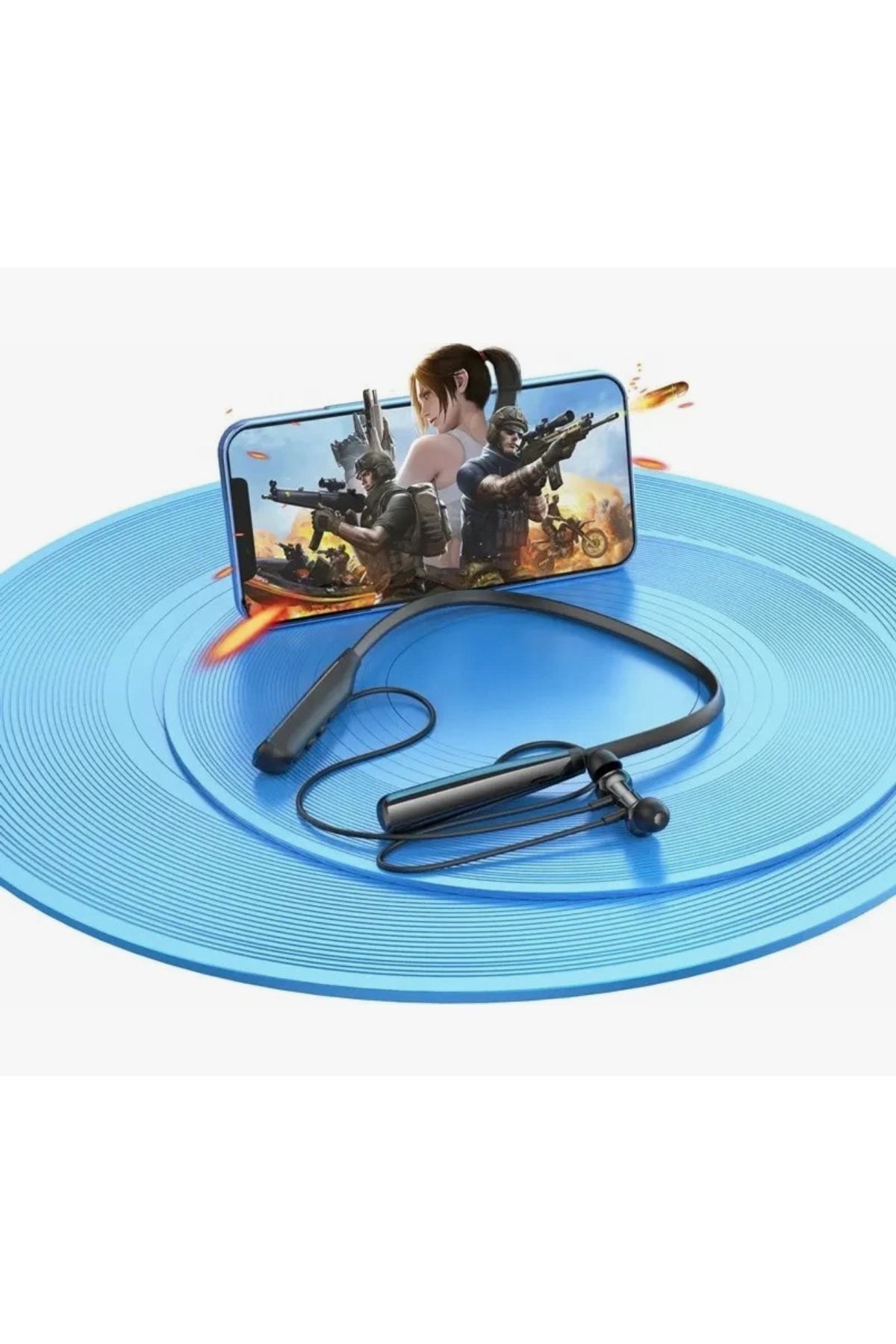 Y10 Sporcu Bluetooth Kulaklık Lcd Şarj Göstergeli Boyun Bantlı Kulaklık