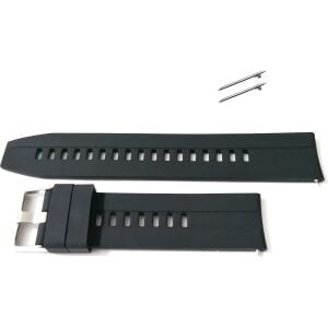 22 Mm Akıllı Pimli Kauçuk Silikon Akıllı Saat Kordon Kayış Siyah Pim 22 Milimetre