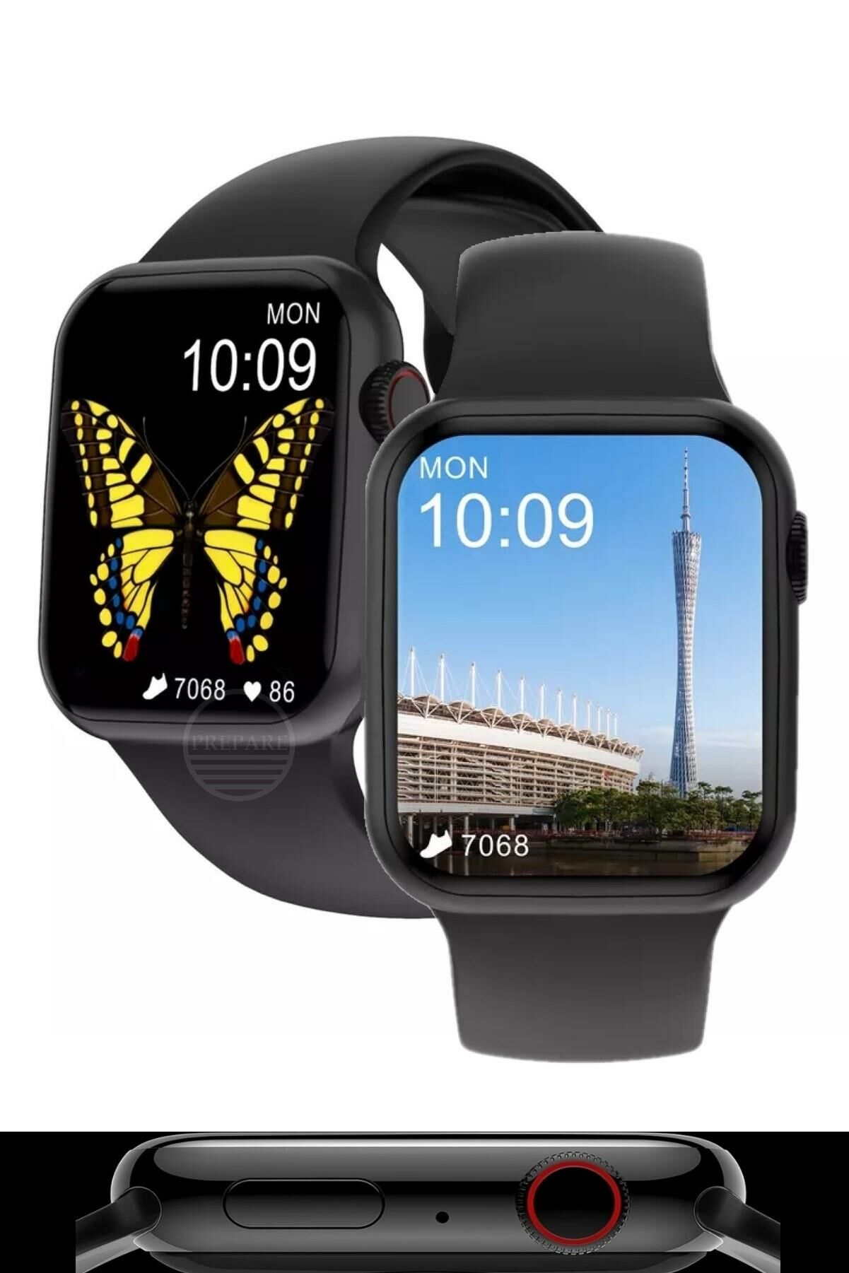 TEŞHİR ÜRÜNÜ Watch 7 Serisi Uyumlu Sesli Arama Bildirim Asistan Özellikli Yetişkin Akıllı Saat Android & Ios Uyumlu