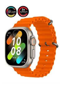 Watch 8 Ultra Pro Max Amoled 49mm 2,02 inç Ekran Pusula Vidalı Kilitli Çift Kordon Akıllı Saat