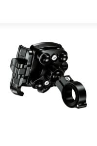 Gidon Montaj Motosiklet Profesyonel Telefon Tutucu Gidon Uyumlu Sıkmalı ve Mandallı 360 Derece Metal