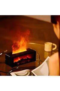 Şömine Humidifier Kumandalı 150 ML Ultrasonik Hava Nemlendirici Buhar Makinesi Ve Aroma Difüzörü