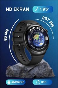Watch 4 Pro Suit 7 Kordonlu Tüm Cihazlara Uyumlu Sesli Görüşme Bildirim Özellikli Akıllı Saat