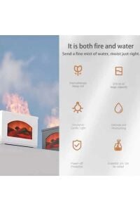 Şömine Humidifier 270 ML Ultrasonik Hava Nemlendirici Buhar Makinesi Ve Aroma Difüzörü