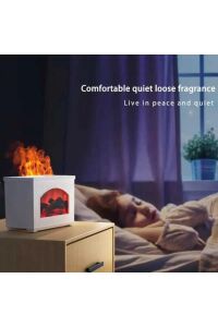 Şömine Humidifier 270 ML Ultrasonik Hava Nemlendirici Buhar Makinesi Ve Aroma Difüzörü Siyah