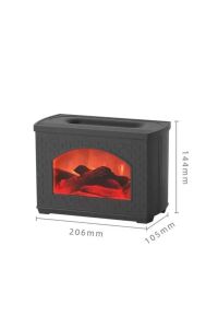 Şömine Humidifier 270 ML Ultrasonik Hava Nemlendirici Buhar Makinesi Ve Aroma Difüzörü Siyah