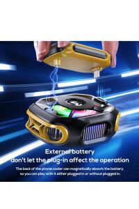 CX12 Kendinden Powerbanklı Manyetik Mıknatıslı Magsafe Destekli Ultra Güçlü Telefon Soğutucu Rgb Led